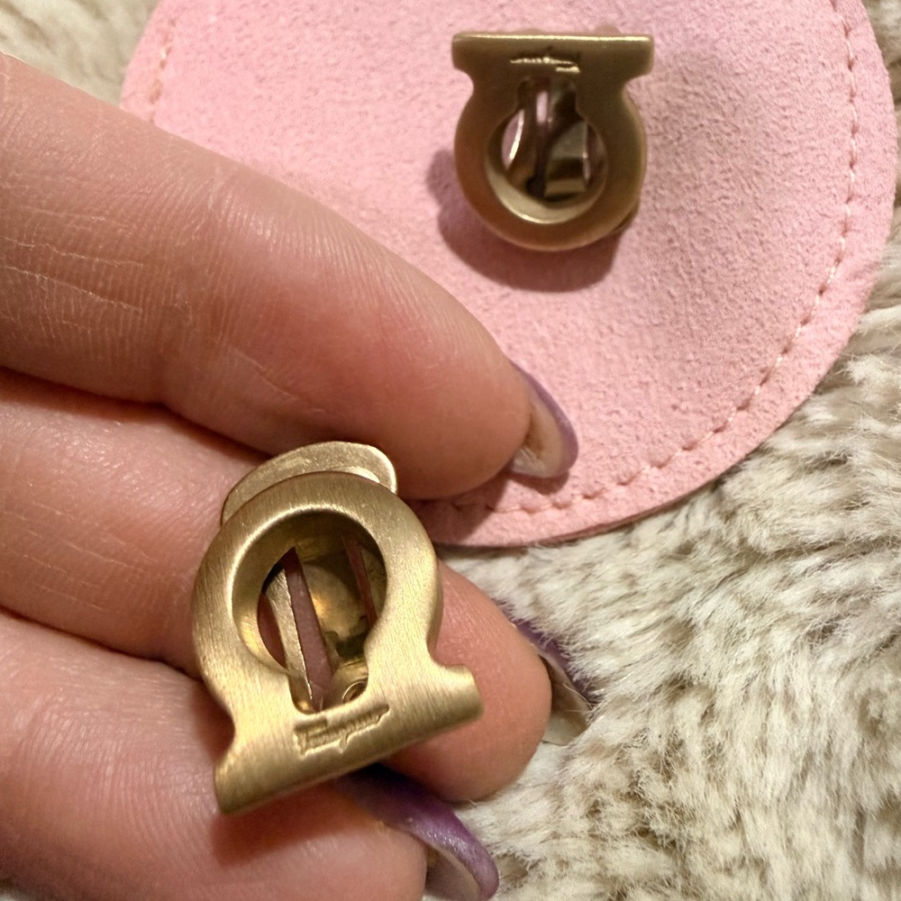 Ferragamo clip on earrings